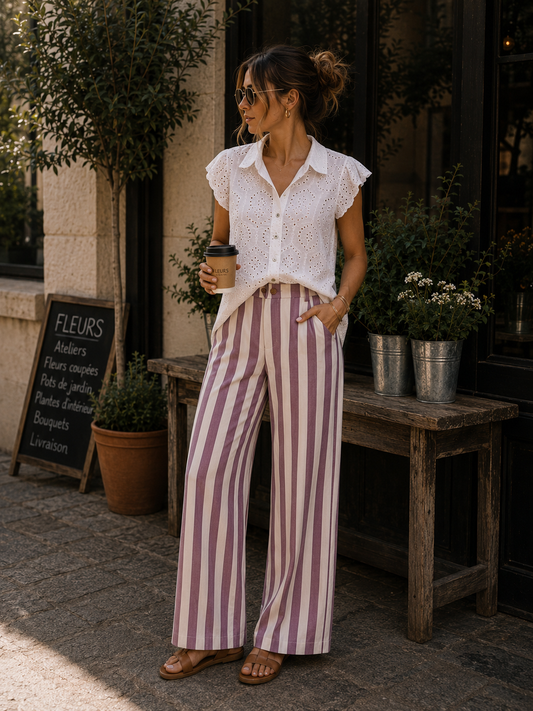 Le top broderie anglaise blanc "Brodie"
