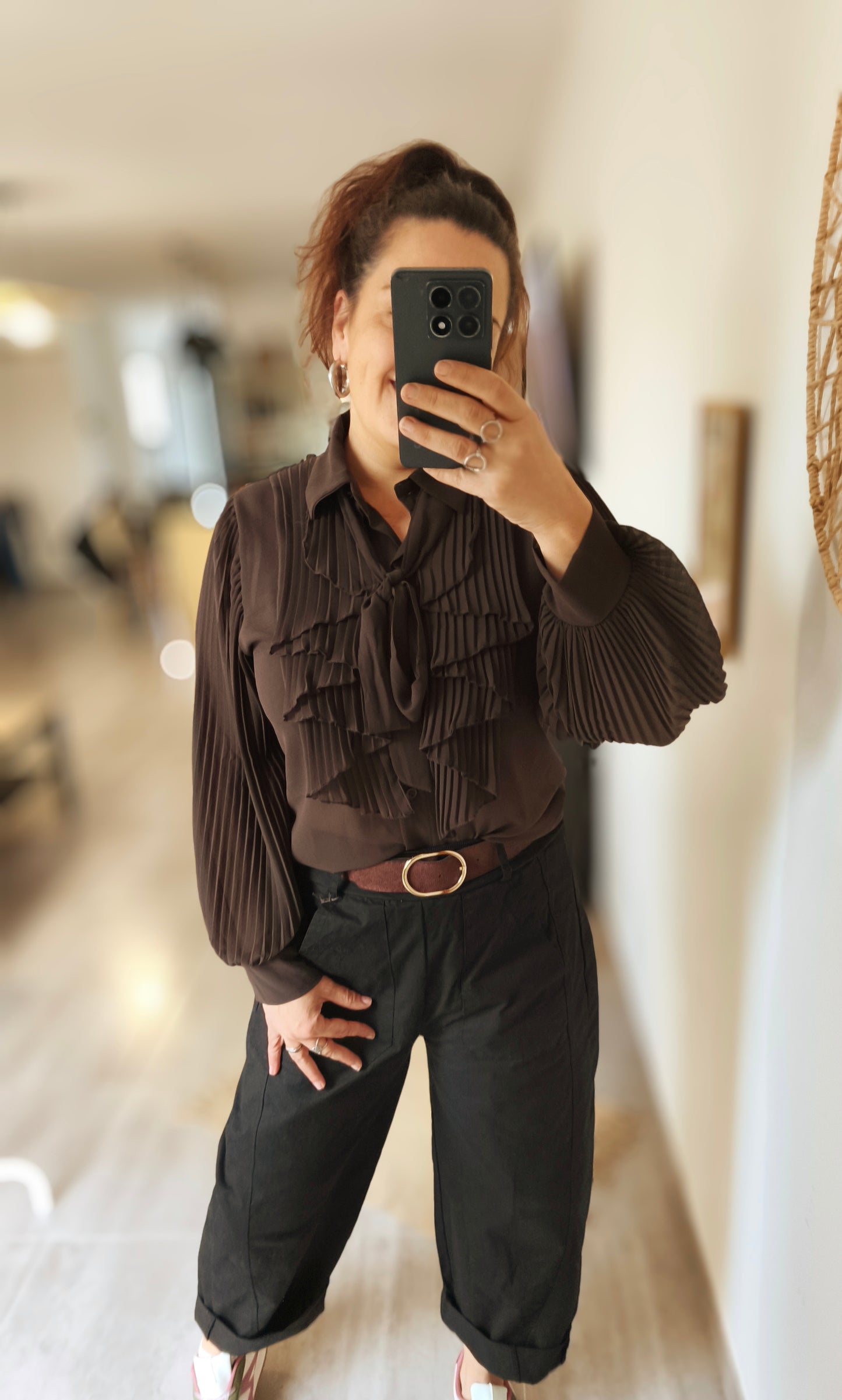 Le pantalon Barrel avec ceinture  "Brigitte"