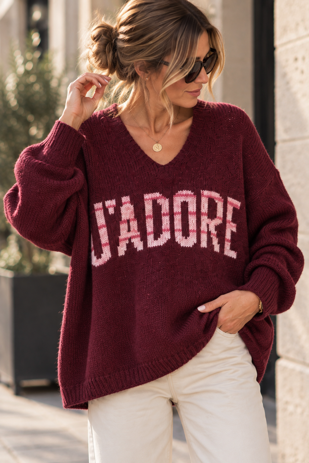 Célestine – Pull J'Adore Asymétrique
