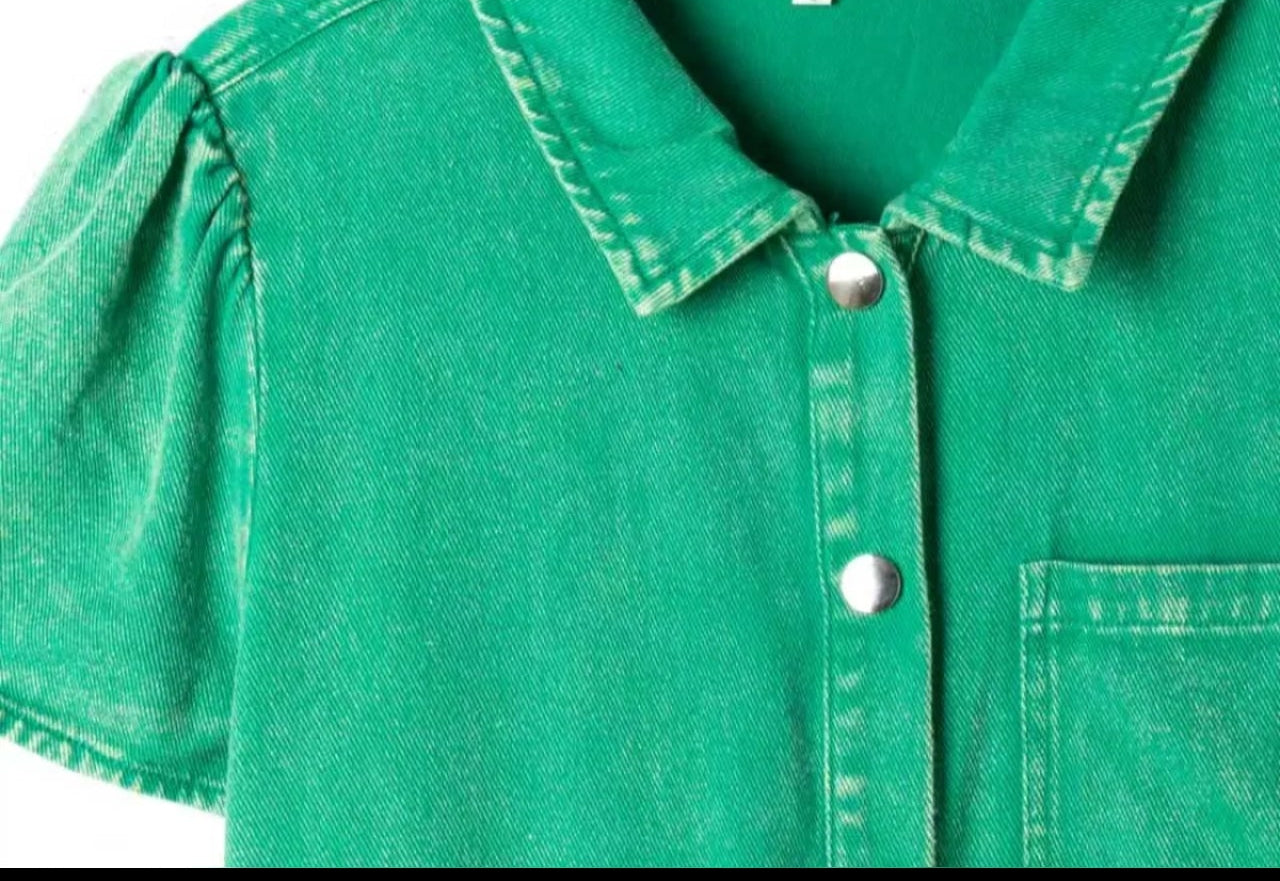 La combi-pantalon "Apolline" Vert émeraude