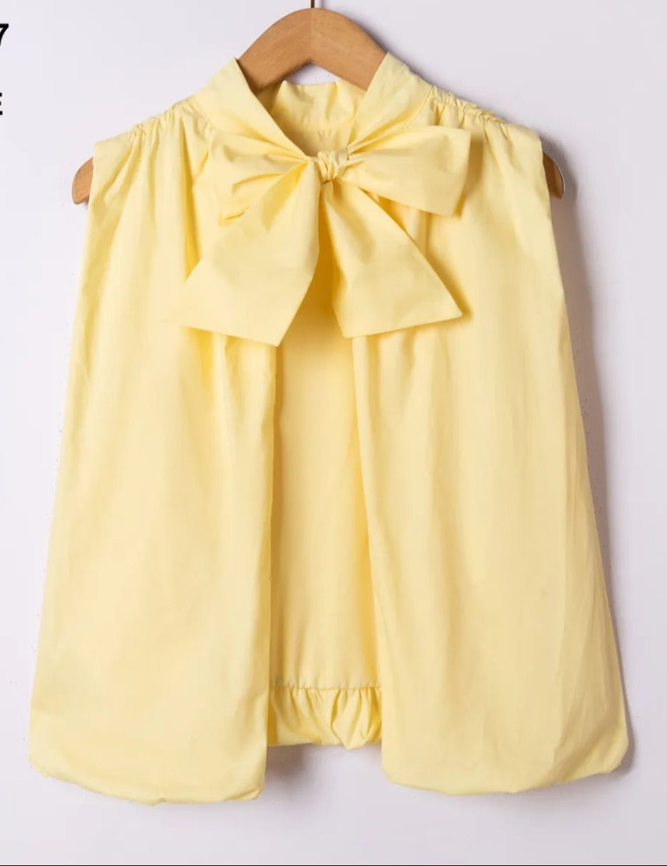 Le top dos nu nœud "Clarisse" Jaune