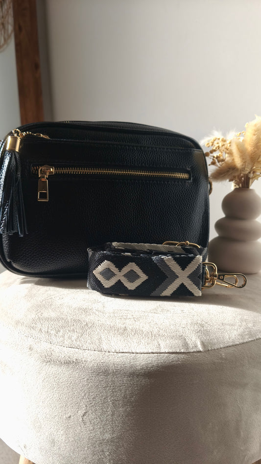 Le sac bandoulière "Emilie" Noir
