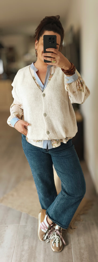 Le gilet Liza crème