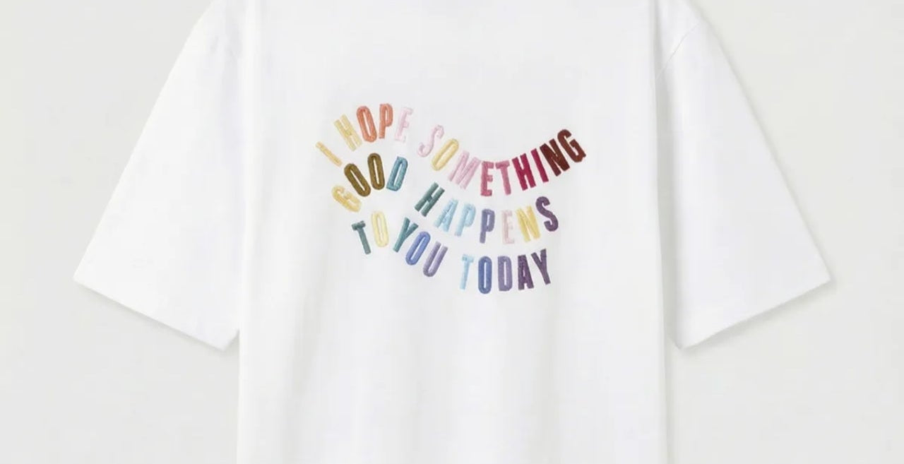 T-shirt Joy – Blanc Cœur & Message