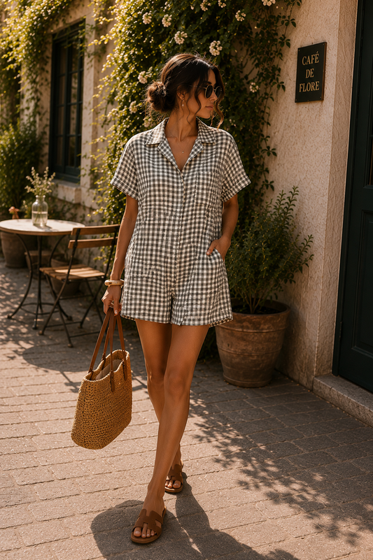 Mila-Combishort Vichy Kaki