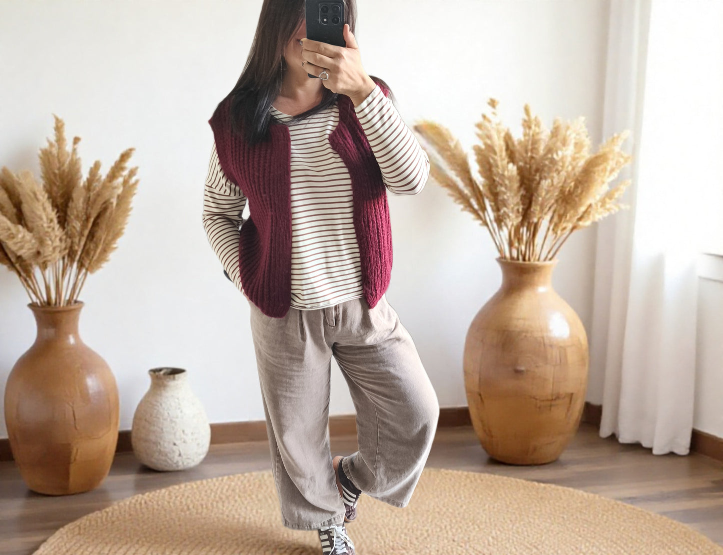 Le gilet "Soledad" Bordeaux