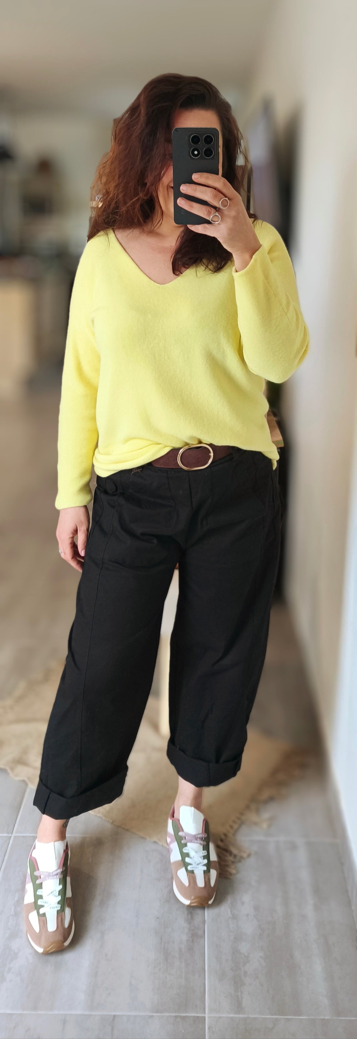 Le pantalon Barrel avec ceinture  "Brigitte"