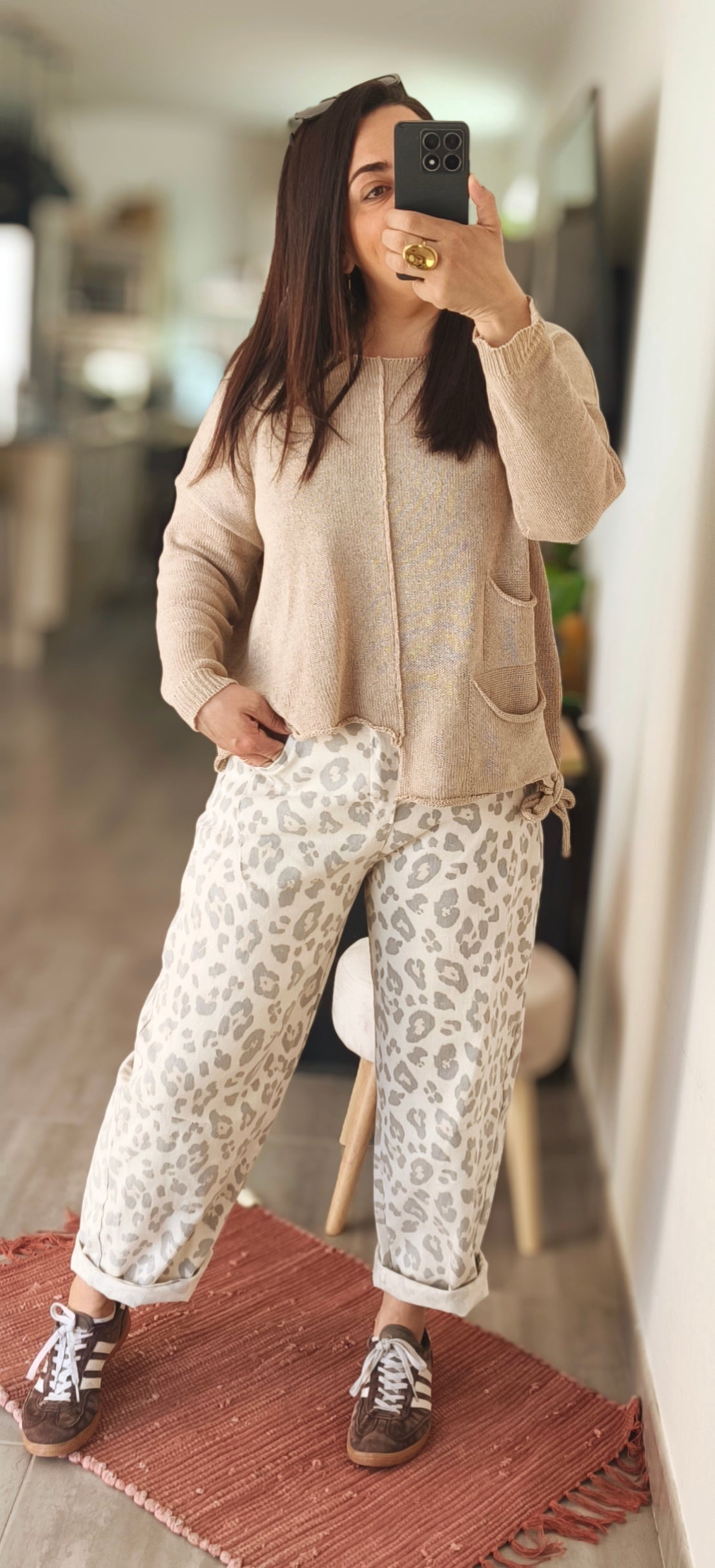Le pantalon barrel léopard "Josy"