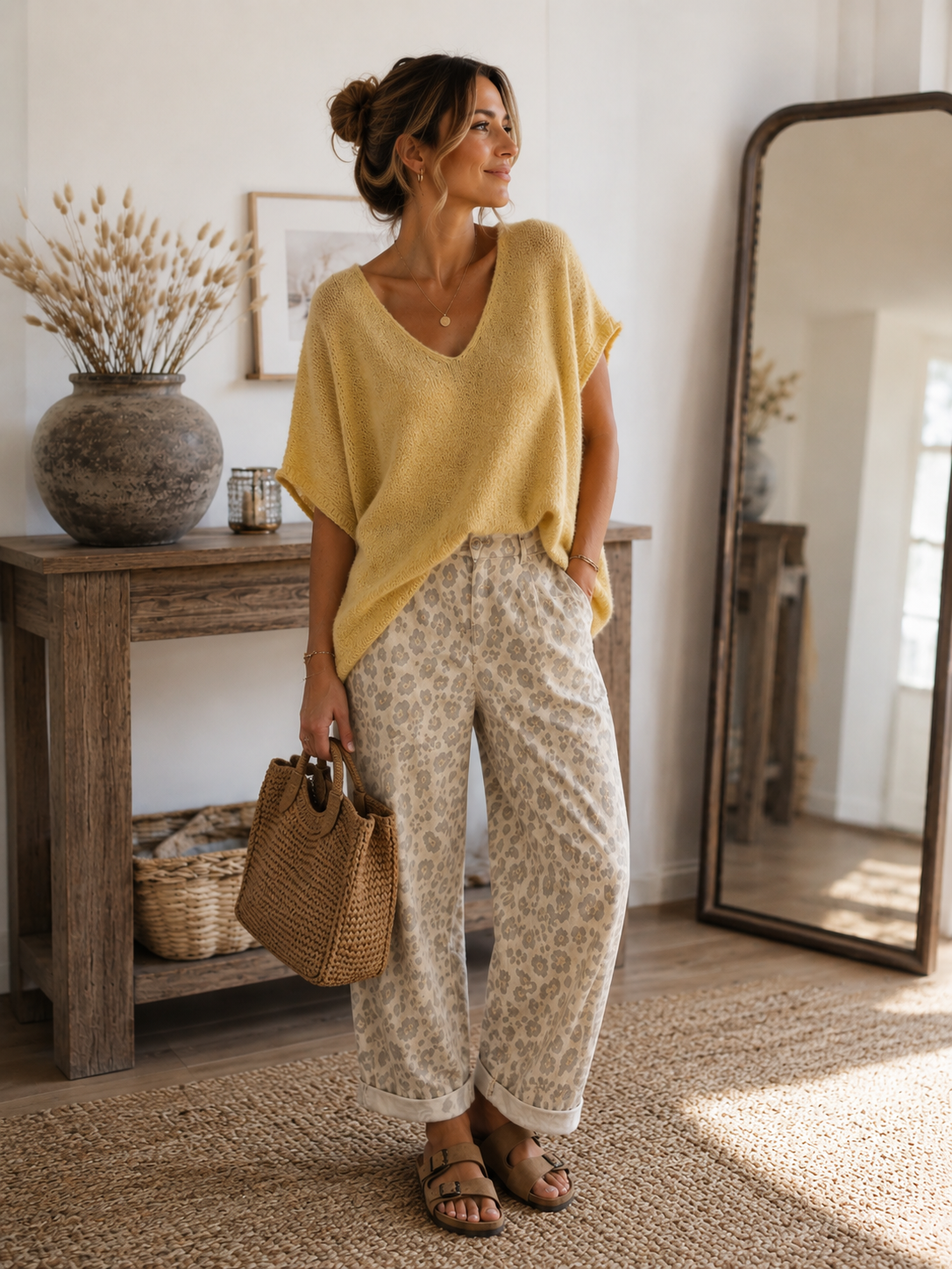 Le pantalon barrel léopard "Josy"