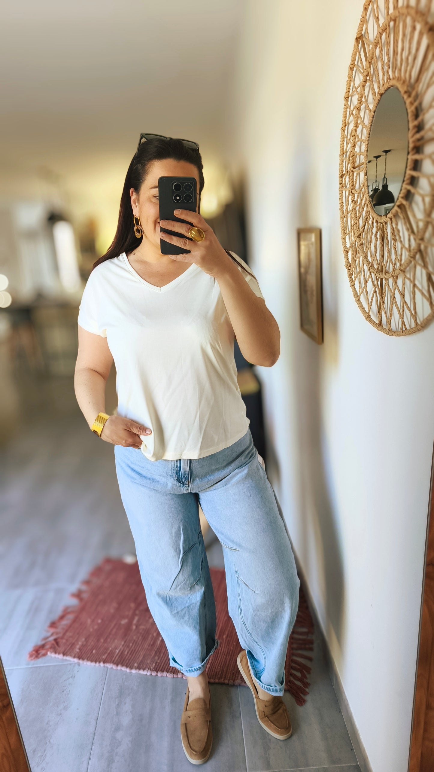 Le t-shirt viscose "Vic" crème