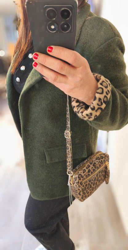 Le sac "Ludi" léopard 100% cuir daim