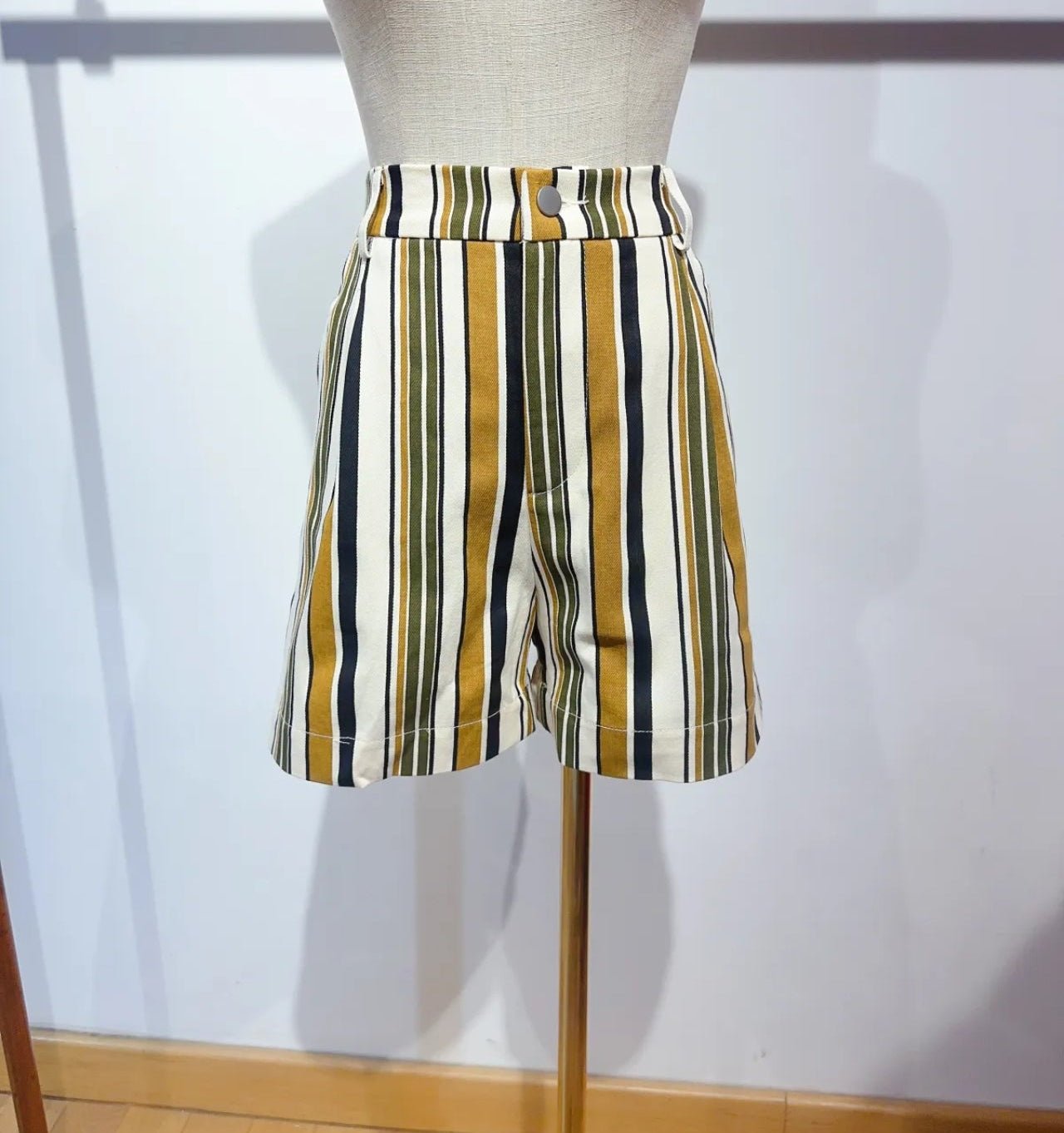 Marceau – Short Taille Haute Rayé