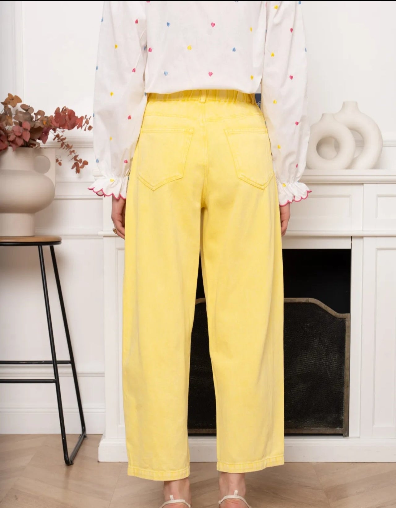 Le jean fin jaune "Paola"