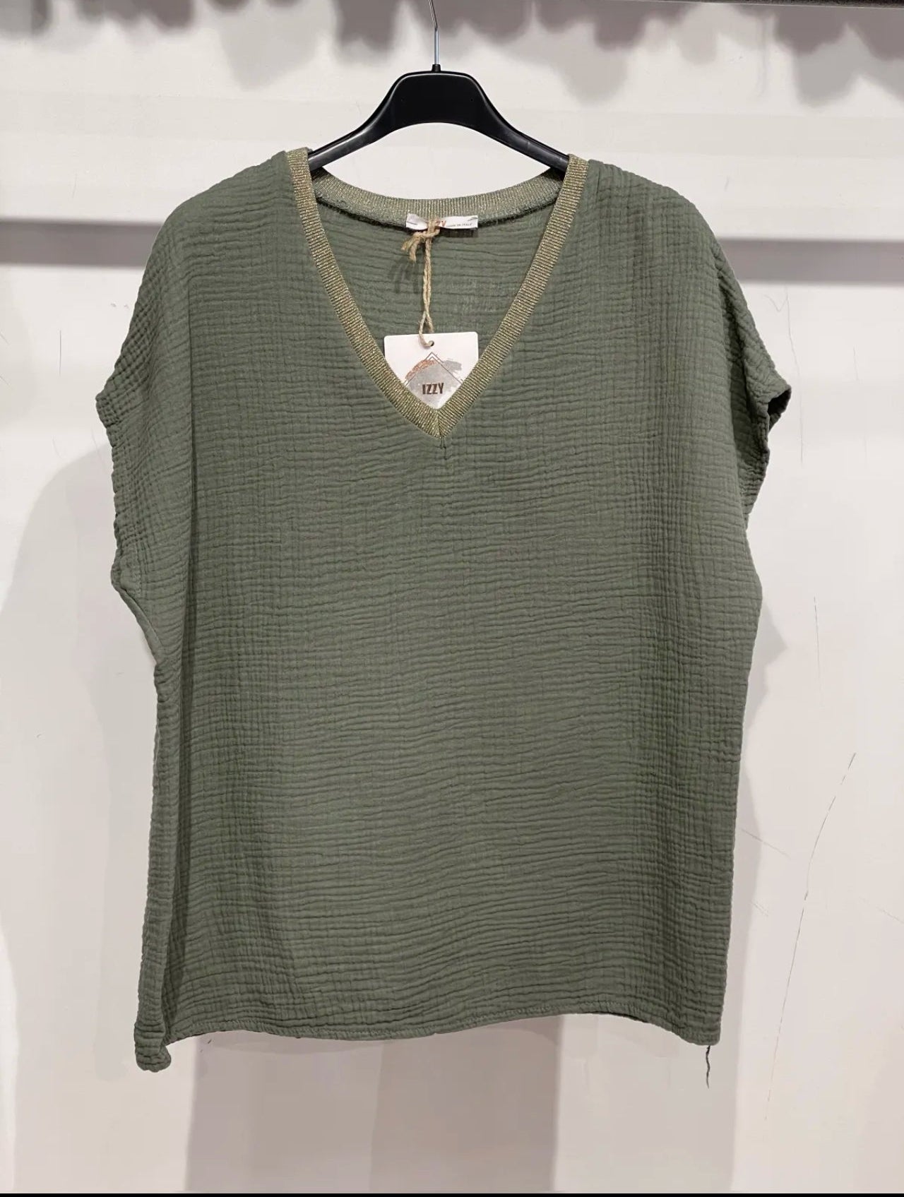 Le t-shirt gaze de coton "lurex"