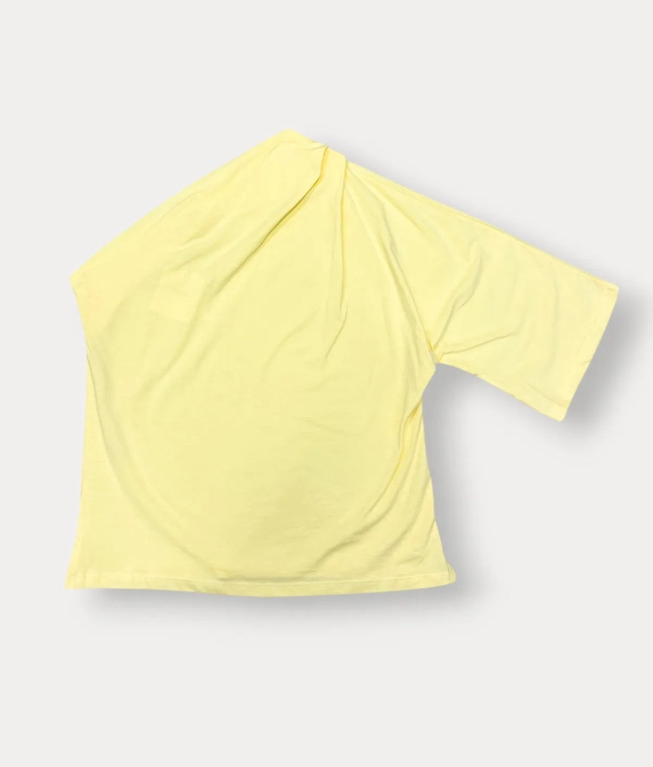 Top Mimosa – Jaune Pâle Une Épaule