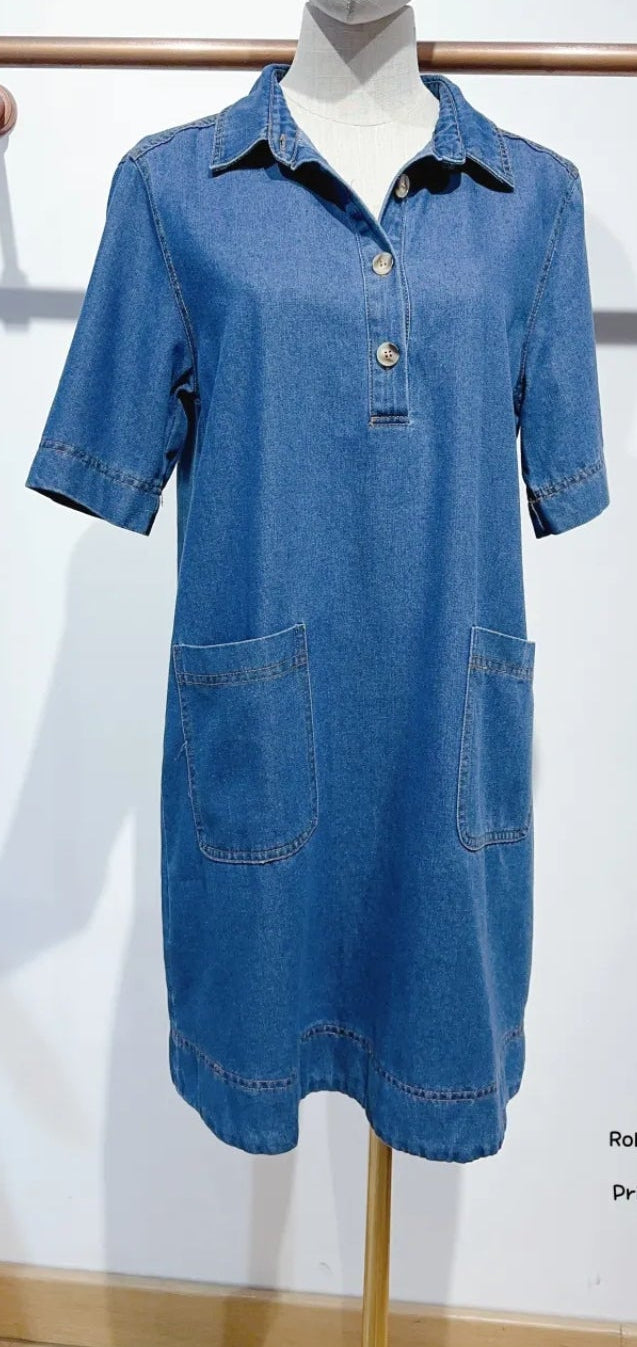 Robe Marion – Denim Bleu