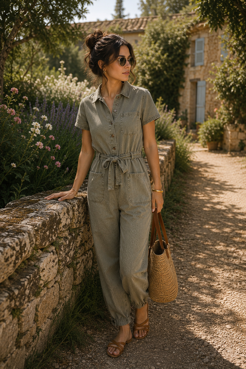 La combi-pantalon "Apolline" Kaki